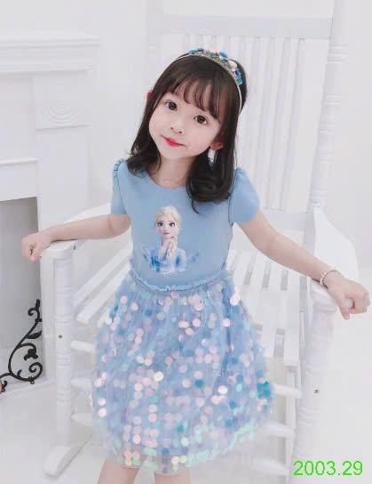 25HA2003.29 - VÁY ELSA LẤP LÁNH CHO BÉ