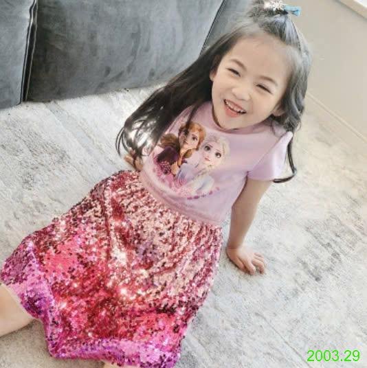 25HA2003.29 - VÁY ELSA LẤP LÁNH CHO BÉ
