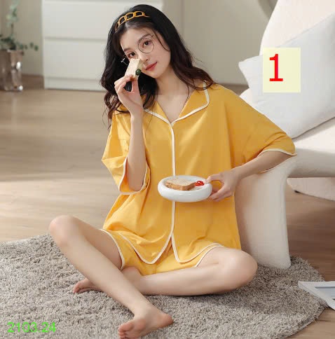 25HA2103.24 - BỘ MODAL MẶC NHÀ TRƠN MÀU KÈM ĐỆM NGỰC NỮ