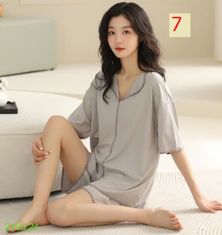 25HA2103.24 - BỘ MODAL MẶC NHÀ TRƠN MÀU KÈM ĐỆM NGỰC NỮ
