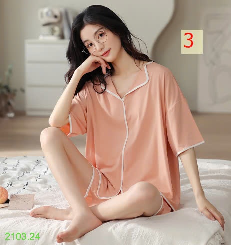 25HA2103.24 - BỘ MODAL MẶC NHÀ TRƠN MÀU KÈM ĐỆM NGỰC NỮ