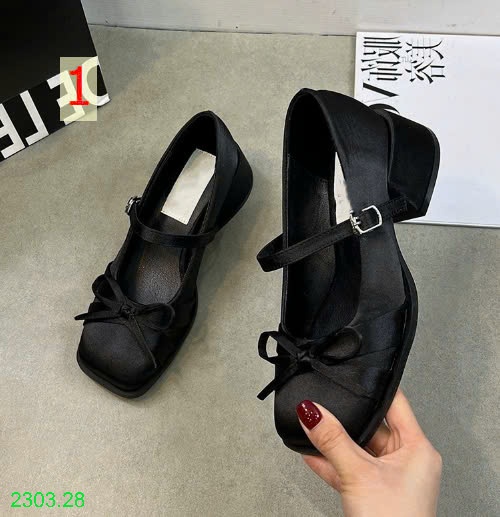 25HA2303.28 - GIÀY CAO GÓT MARY JANE MŨI VUÔNG