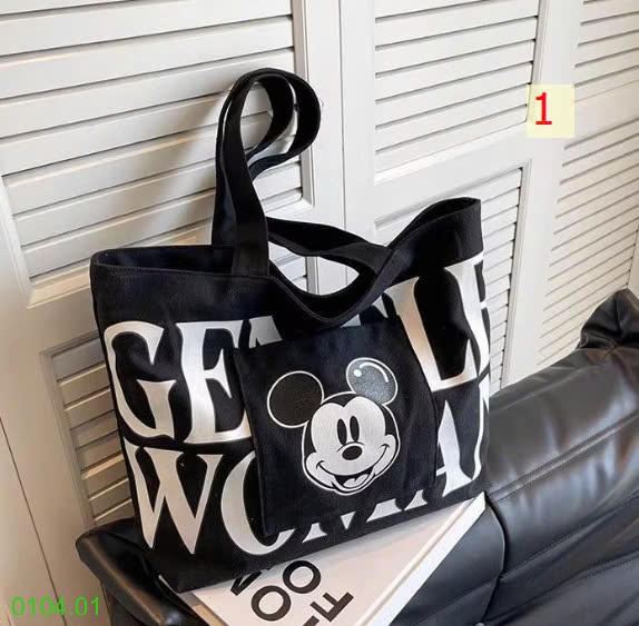 25HA0104.01 - TÚI TOTE VẢI CANVAS HÌNH CHUỘT MICKEY