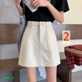 25HA0704.17 - CHÂN VÁY JEAN CHỮ A