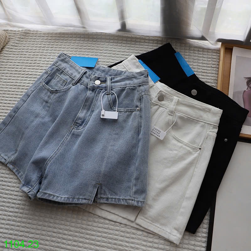 25HA1104.23 - QUẦN SHORT DENIM XẺ TÀ