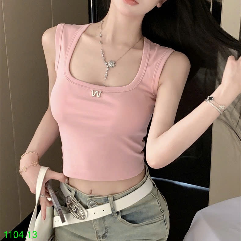 25HA1104.13 - SET 2 ÁO COTTON CỔ VUÔNG NỮ