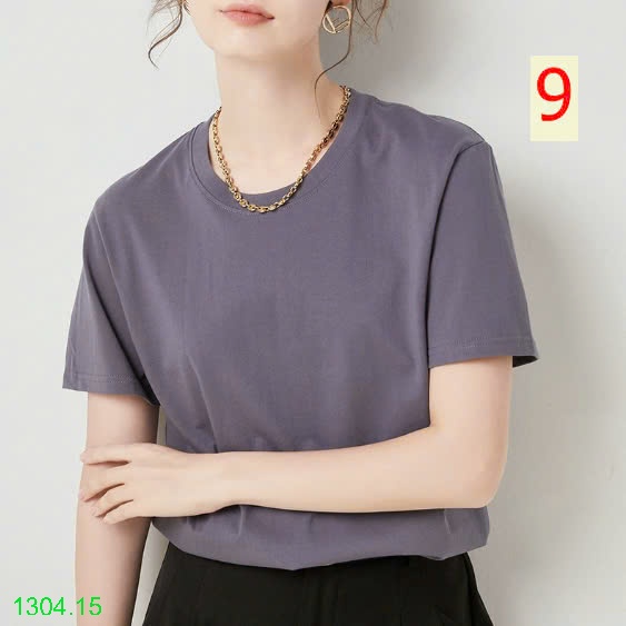 25HA1304.15 - ÁO PHÔNG TRƠN BASIC NHIỀU MÀU CHO NỮ