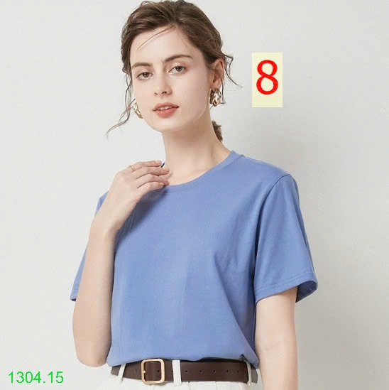 25HA1304.15 - ÁO PHÔNG TRƠN BASIC NHIỀU MÀU CHO NỮ