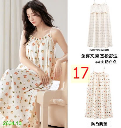 25HA2604.13 - VÁY 2 DÂY KÈM ĐỆM NGỰC NỮ
