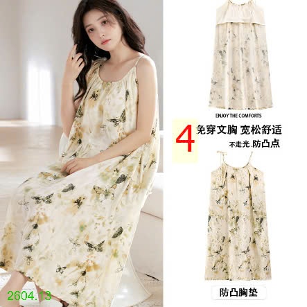 25HA2604.13 - VÁY 2 DÂY KÈM ĐỆM NGỰC NỮ