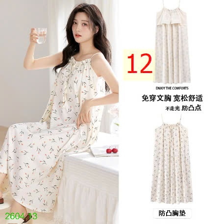 25HA2604.13 - VÁY 2 DÂY KÈM ĐỆM NGỰC NỮ