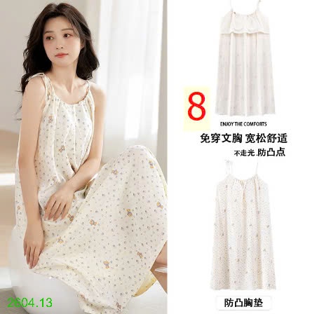25HA2604.13 - VÁY 2 DÂY KÈM ĐỆM NGỰC NỮ