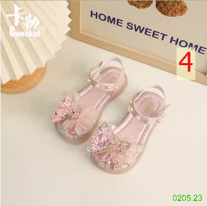 25HA0205.23 - SANDAL BÍT MŨI ĐÍNH ĐÁ CHO BÉ
