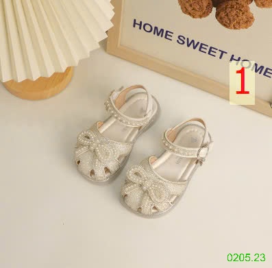 25HA0205.23 - SANDAL BÍT MŨI ĐÍNH ĐÁ CHO BÉ