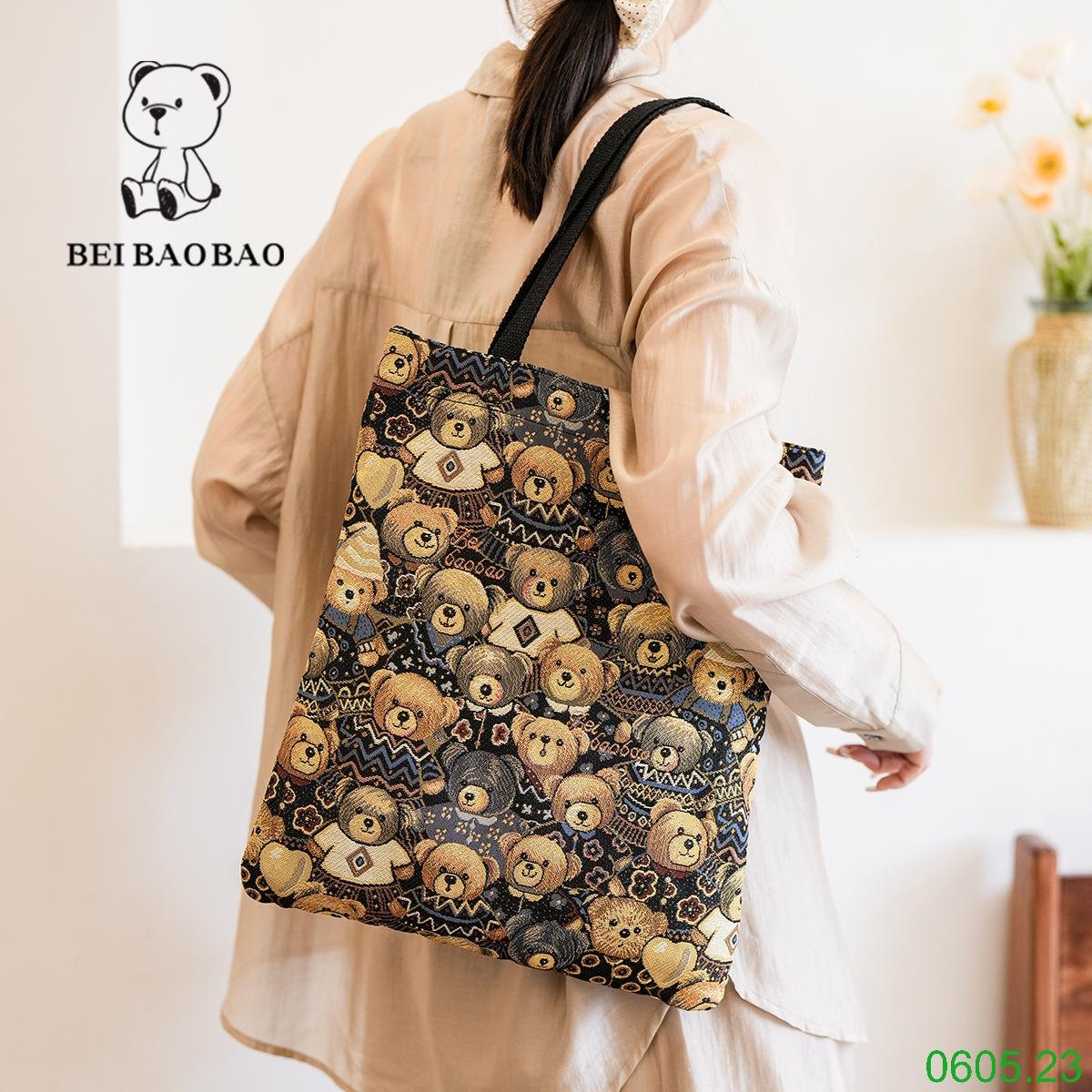 25HA0605.23 - TÚI VẢI TOTE BEIBEIBAO