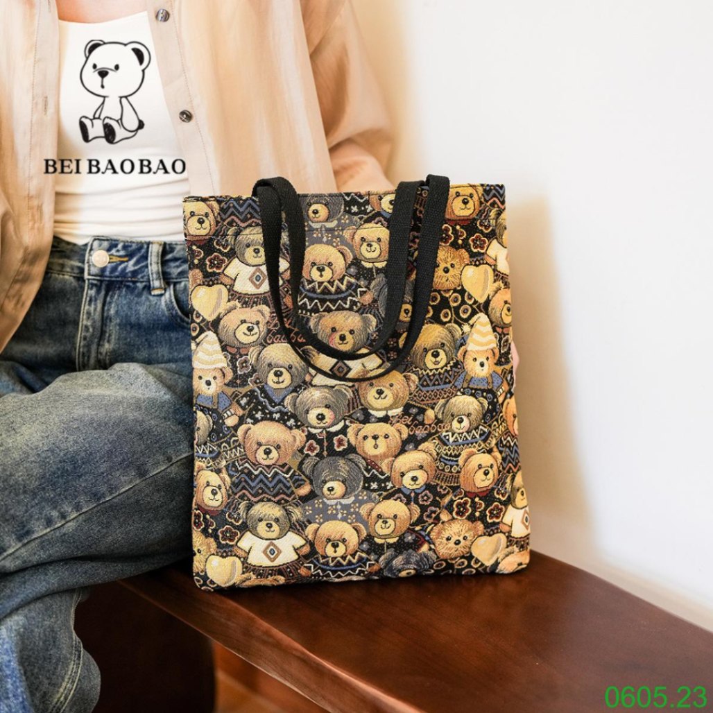 25HA0605.23 - TÚI VẢI TOTE BEIBEIBAO
