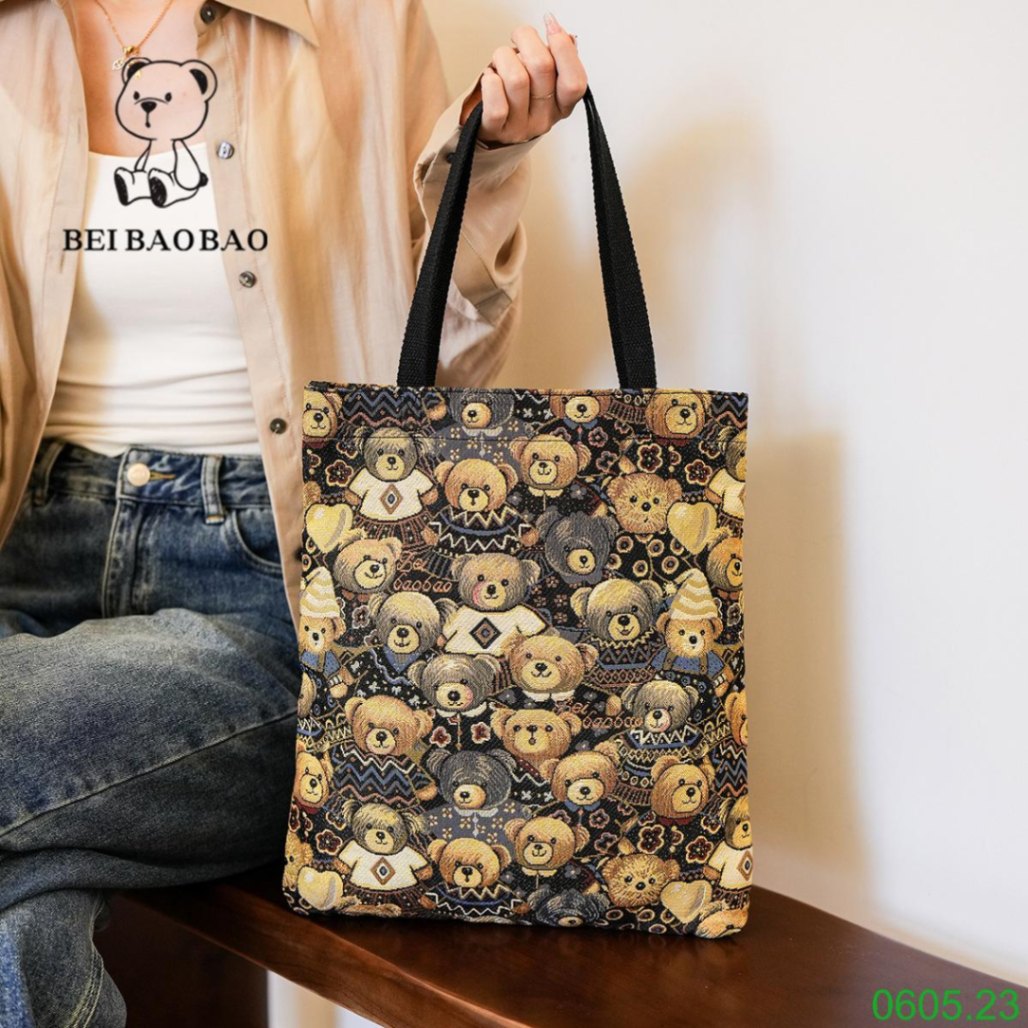 25HA0605.23 - TÚI VẢI TOTE BEIBEIBAO