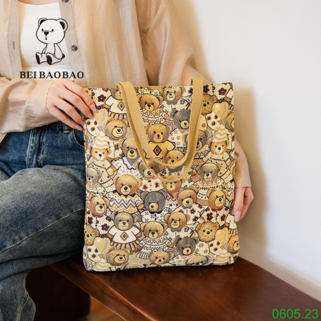 25HA0605.23 - TÚI VẢI TOTE BEIBEIBAO
