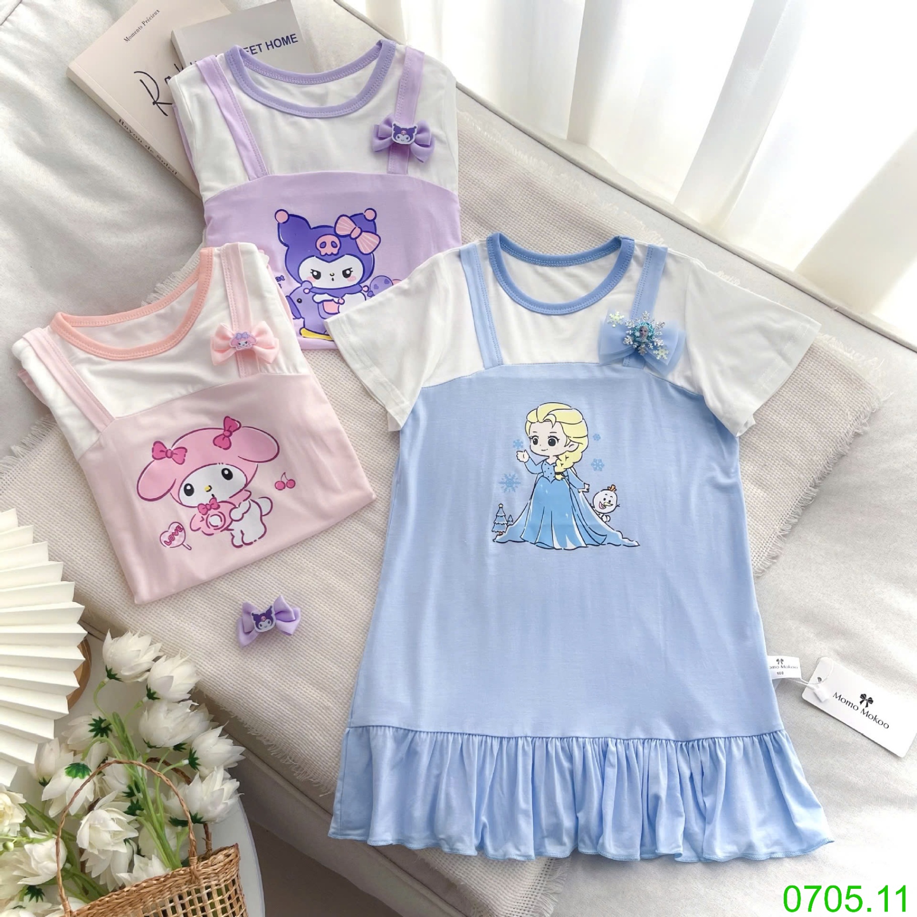 25HA0705.11 - VÁY XUÔNG VIỀN BÈO MOMO MOKOO BÉ GÁI