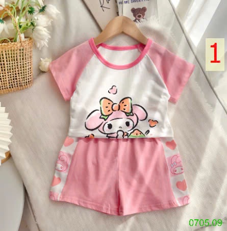 25HA0705.09 - BỘ COTTON HOẠT HÌNH BÉ TRAI BÉ GÁI