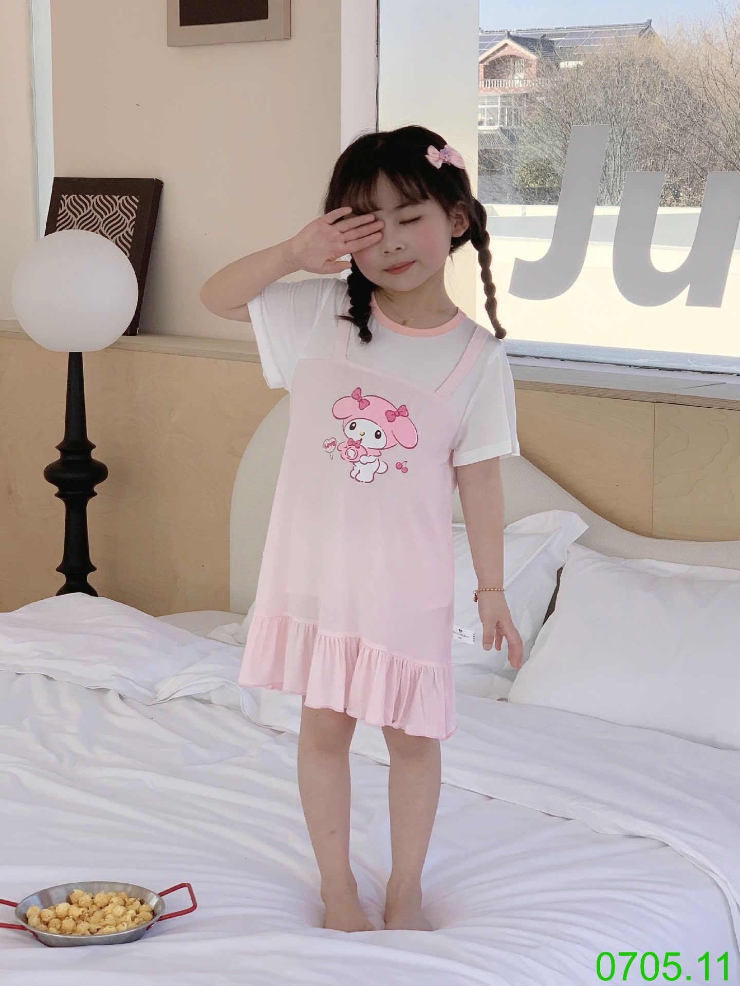 25HA0705.11 - VÁY XUÔNG VIỀN BÈO MOMO MOKOO BÉ GÁI