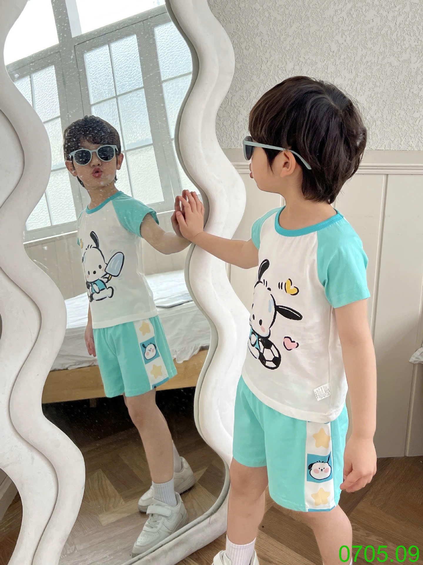 25HA0705.09 - BỘ COTTON HOẠT HÌNH BÉ TRAI BÉ GÁI