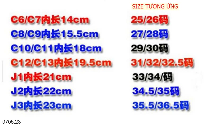 25HA0705.23 - SỤC CROCS LỖ CHO BÉ YÊU