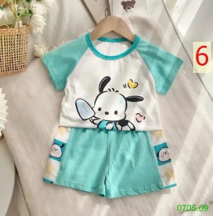 25HA0705.09 - BỘ COTTON HOẠT HÌNH BÉ TRAI BÉ GÁI