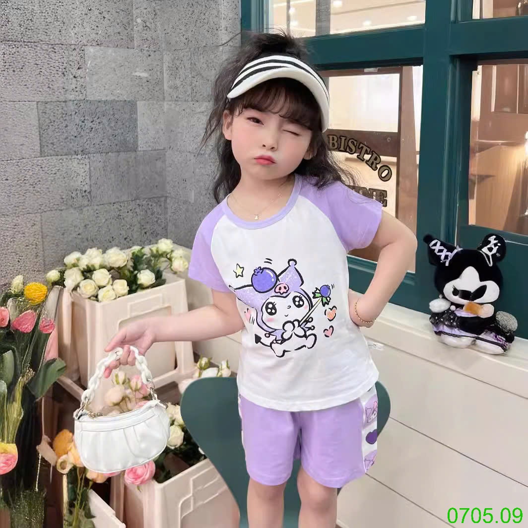 25HA0705.09 - BỘ COTTON HOẠT HÌNH BÉ TRAI BÉ GÁI