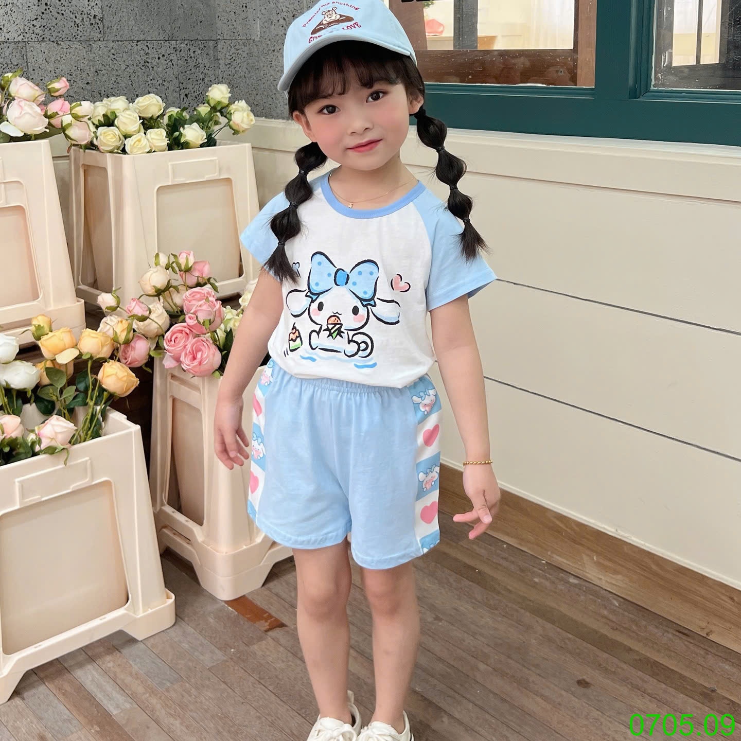 25HA0705.09 - BỘ COTTON HOẠT HÌNH BÉ TRAI BÉ GÁI