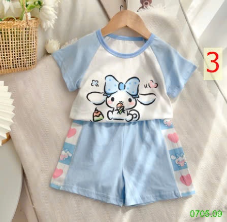 25HA0705.09 - BỘ COTTON HOẠT HÌNH BÉ TRAI BÉ GÁI