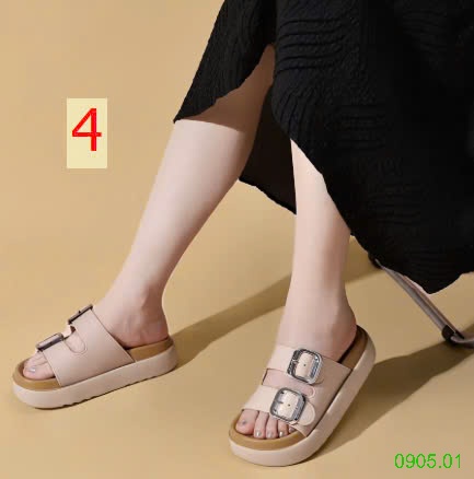 25HA0905.01 - DÉP NỮ 2 KHUY ĐẾ DÀY