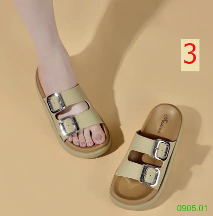 25HA0905.01 - DÉP NỮ 2 KHUY ĐẾ DÀY