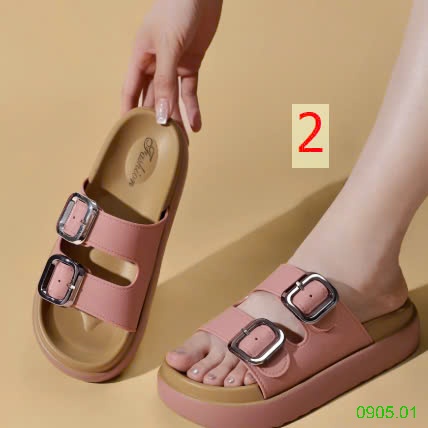 25HA0905.01 - DÉP NỮ 2 KHUY ĐẾ DÀY