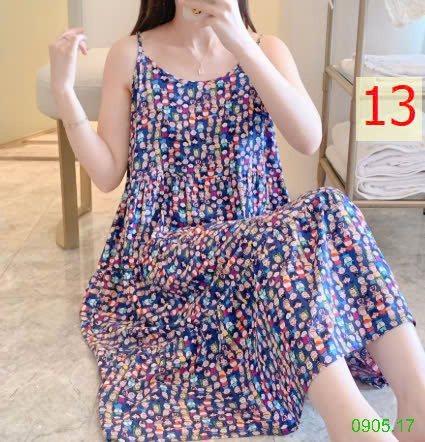 25HA0905.17 - VÁY LANH LỤA 2 DÂY NỮ