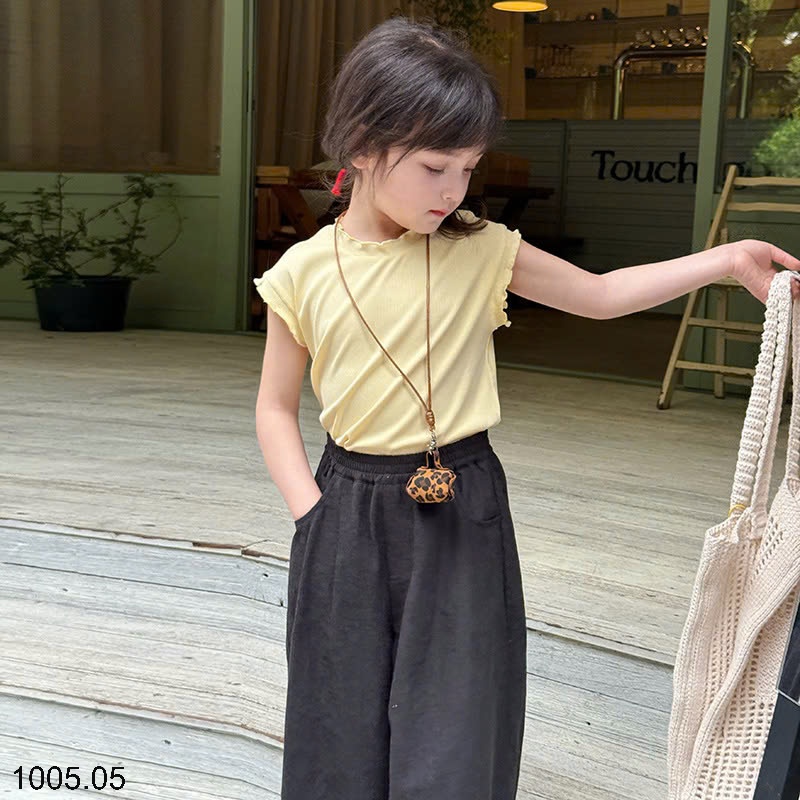 25HA1005.05 - ÁO THUN BÉ GÁI AMBB VIỀN BÈO
