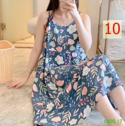 25HA0905.17 - VÁY LANH LỤA 2 DÂY NỮ