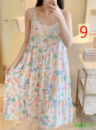 25HA0905.17 - VÁY LANH LỤA 2 DÂY NỮ