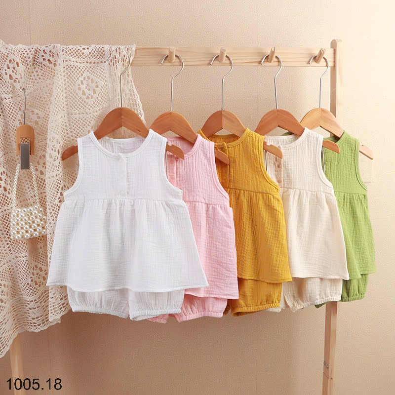 25HA1005.18 - BỘ XÔ ĐŨI MUSLIN CHO BÉ