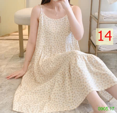 25HA0905.17 - VÁY LANH LỤA 2 DÂY NỮ