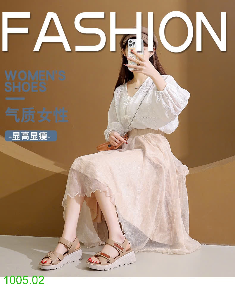 25HA1005.02 - SANDAL ĐẾ XUỒNG CHO NỮ