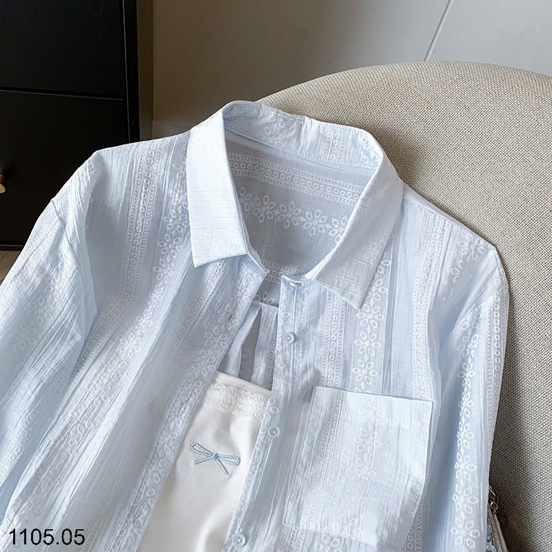 25HA1105.05 - SET 3 CHI TIẾT SƠ MI QUẦN SHORT CHO NỮ