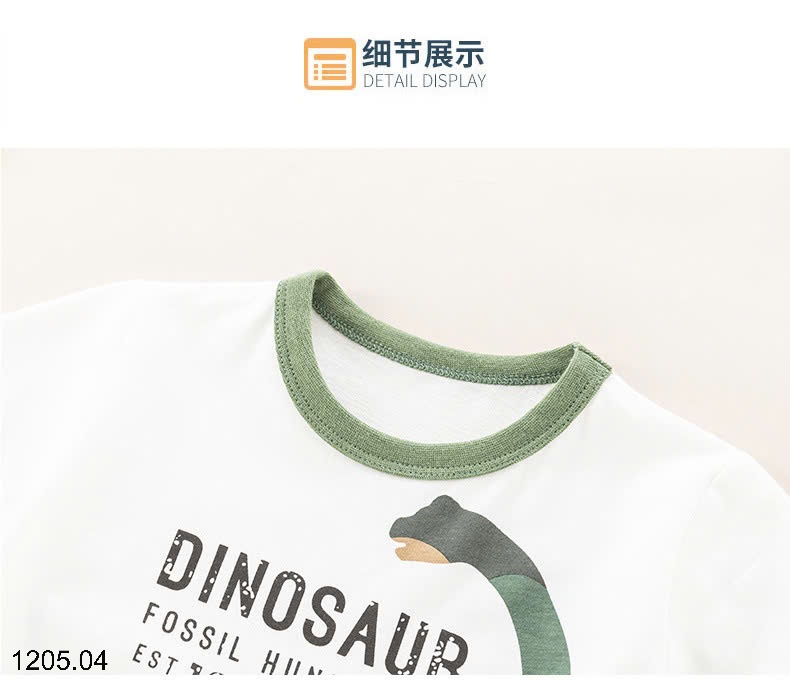 25HA1205.04 - SET 2 ÁO PHÔNG KHỦNG LONG DINO BÉ TRAI