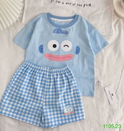 25HA1105.23 - BỘ COTTON HOẠT HÌNH DỄ THƯƠNG CHO BÉ