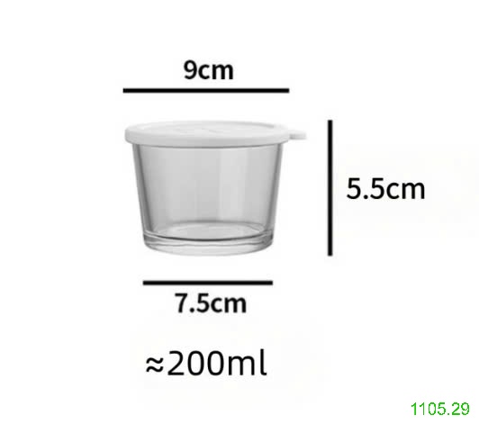 25HA1105.29 - SET 6 HỘP THỦY TINH MINI ĐỰNG THỨC ĂN