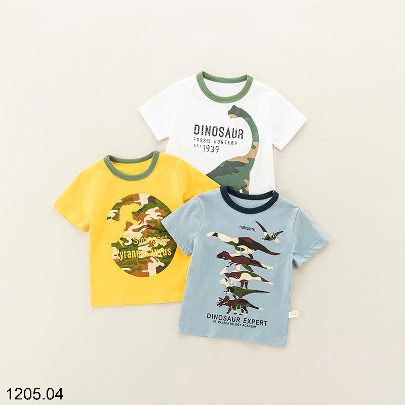25HA1205.04 - SET 2 ÁO PHÔNG KHỦNG LONG DINO BÉ TRAI