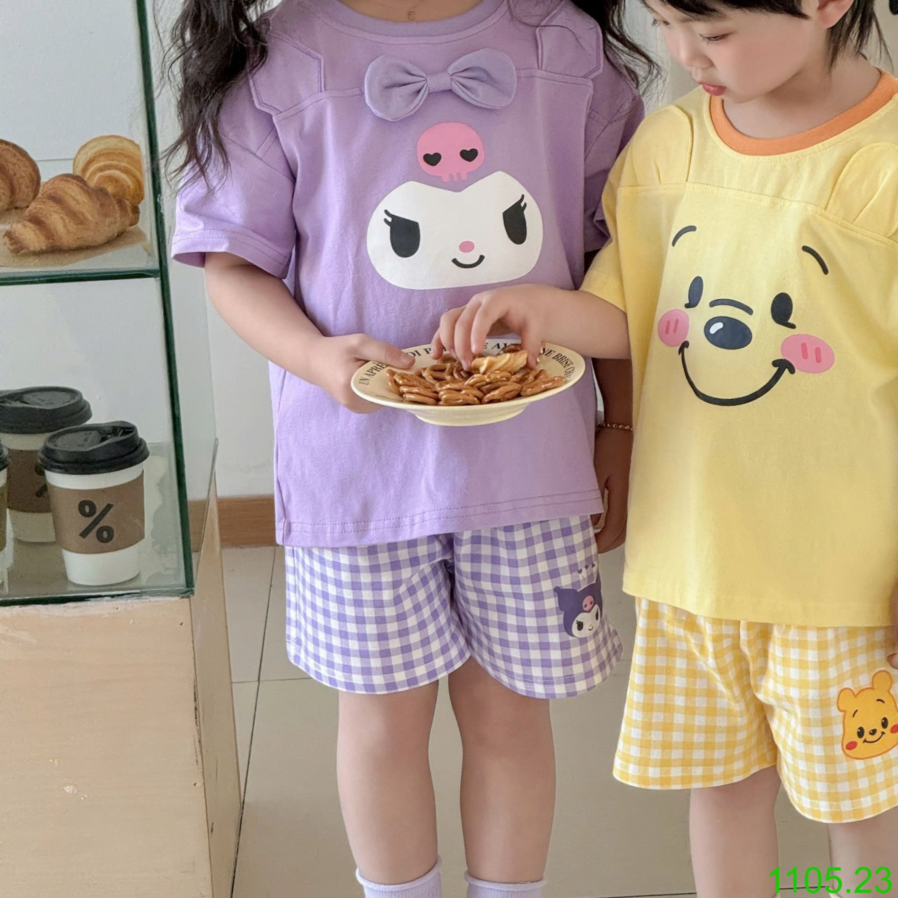 25HA1105.23 - BỘ COTTON HOẠT HÌNH DỄ THƯƠNG CHO BÉ