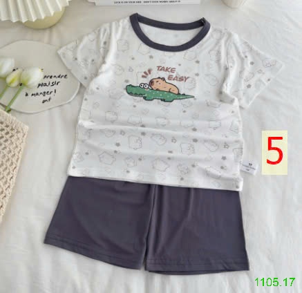 25HA1105.17 - BỘ MẶC NHÀ HOẠT HÌNH CHO BÉ YÊU