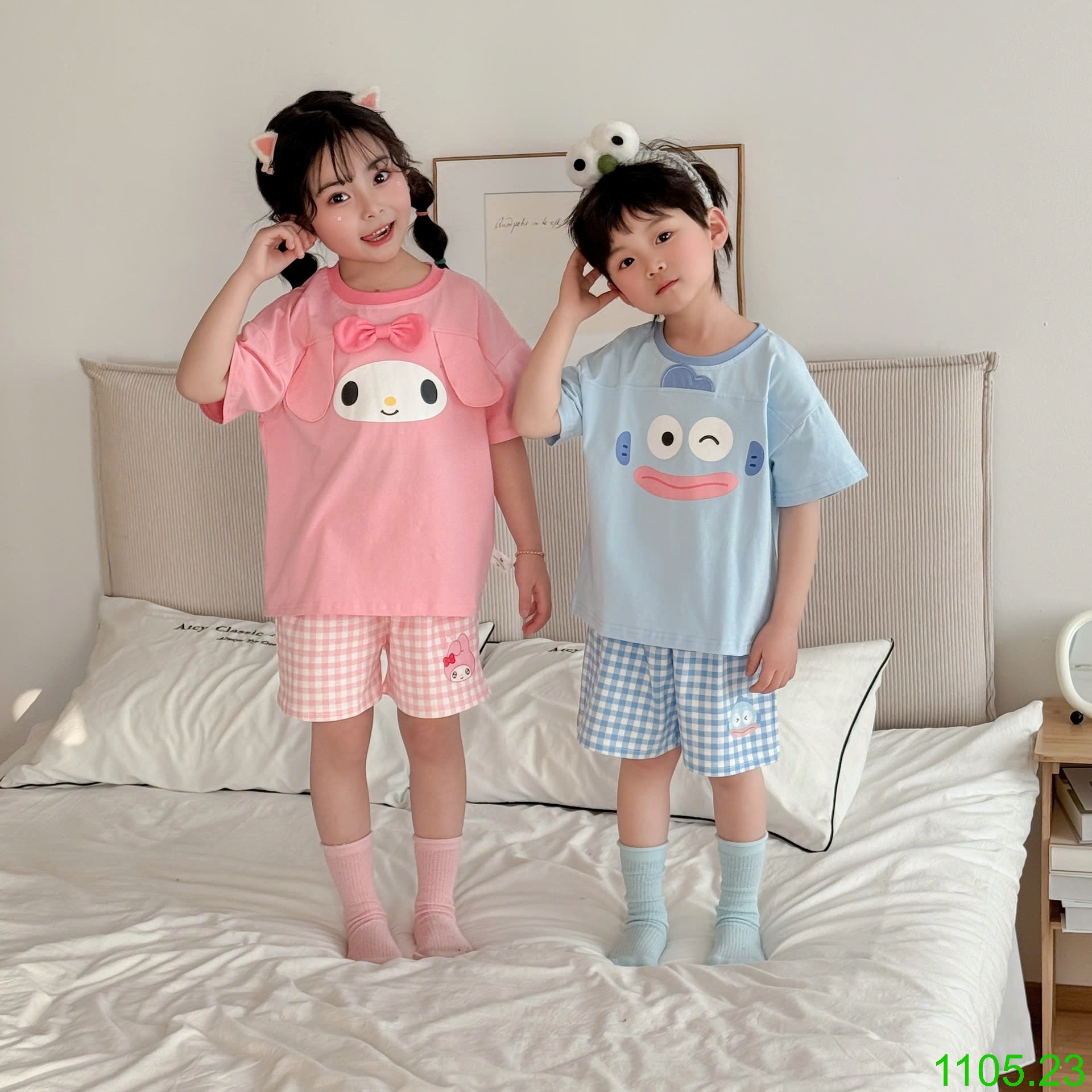 25HA1105.23 - BỘ COTTON HOẠT HÌNH DỄ THƯƠNG CHO BÉ