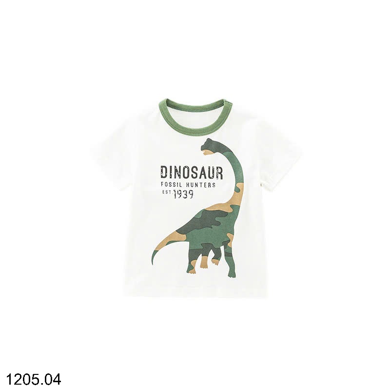 25HA1205.04 - SET 2 ÁO PHÔNG KHỦNG LONG DINO BÉ TRAI